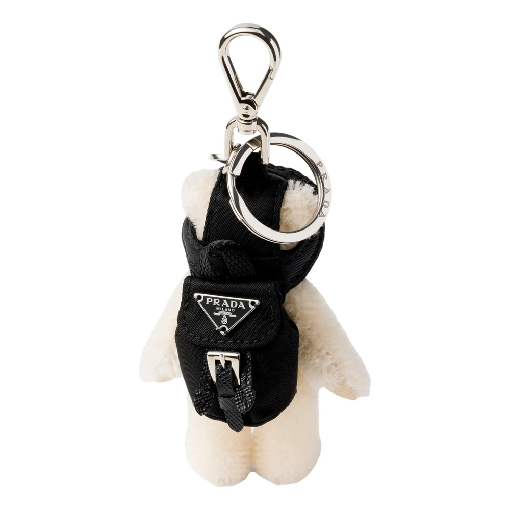 Prada Leo Teddy Bear Cotton Mohair Bag Charm